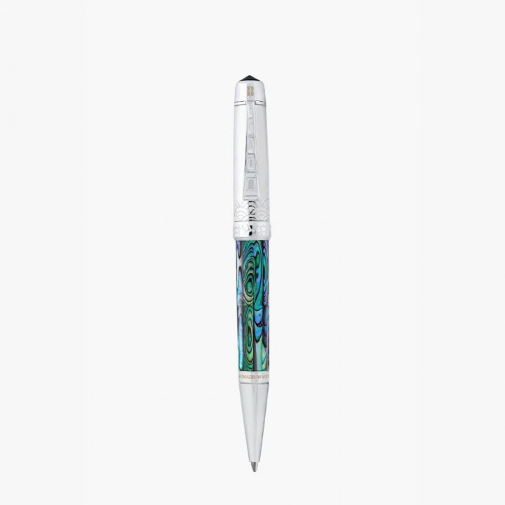 New Zealand Abalone Signature Pen- White Gold plated-TA THANH THIEN THUY